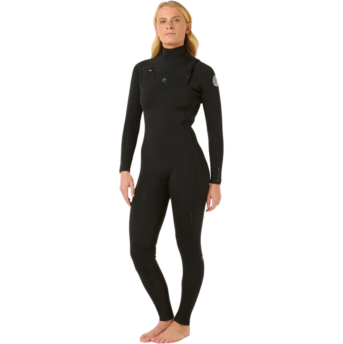 2026 Rip Curl Da Donna Dawn Patrol 3/2mm Chest Zip Muta 161WFS - Black